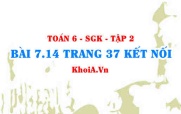 Bài 7.14 trang 37 Toán 6 Tập 2 Kết nối tri thức